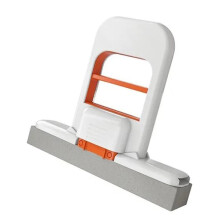 Mini Foldable Sponge Mop with Quick Squeeze and Dual Wet Dry Use for Kitchen Bathroom Cleaning (Orange 1pc)
