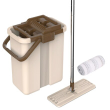Flat Mop Automatic Self Wringing Sponge Mop Wet and Dry Dual Use with Washable Removable Head