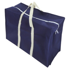 Large Capacity Moving Storage Bag for Clothes and Quilts, Durable Foldable Luggage Bag Navy Blue Medium