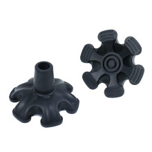 Cane Tip Replacement 3/4 Inch, Self‑Standing Quad Base, Anti‑Slip Rubber Tip for Walking Stick Stability