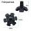 Cane Tip Replacement 3/4 Inch, Self‑Standing Quad Base, Anti‑Slip Rubber Tip for Walking Stick Stability 2