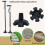 Cane Tip Replacement 3/4 Inch, Self‑Standing Quad Base, Anti‑Slip Rubber Tip for Walking Stick Stability 3