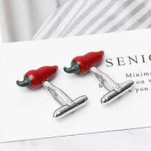 Korean Style Men's Shirt Cufflinks with Creative Red Chili Pepper and Small Red Chili Pepper Styles (P1028)SZshsy02kj181