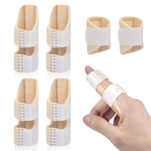 Finger Splint Set 6pcs Adjustable Finger Brace with Aluminum Support Bar for Broken Finger Recovery and Arthritis Pain Relief