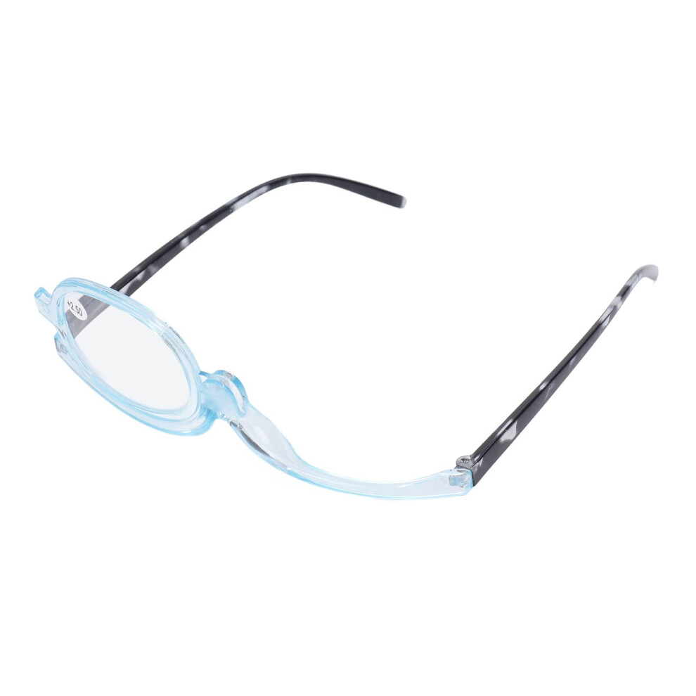 Magnifying Makeup Glasses +2.50  Magnification Rotating Lens Lightweight Frame for Precise Eyeliner
