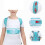 Adjustable Posture Corrector Back Support Belt with Breathable Lumbar Brace for Spine Alignment Blue M 4