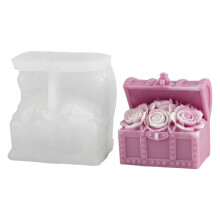Easy Releases Rose Pillar Candle Mould Flexible Food Safe-5603