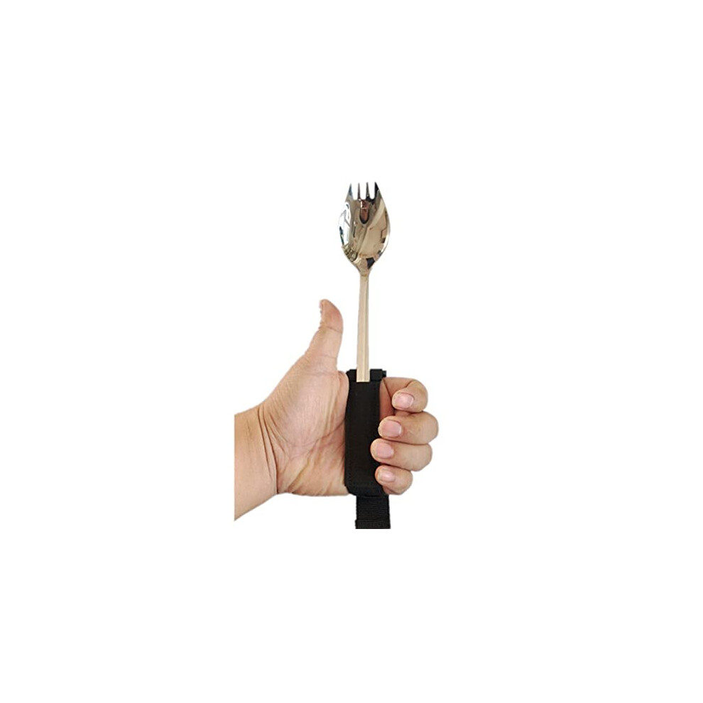 Adaptive Eating Utensils Spoon Fork Set â Ergonomic Easy Grip OneHanded Design for Parkinson's and Arthritis