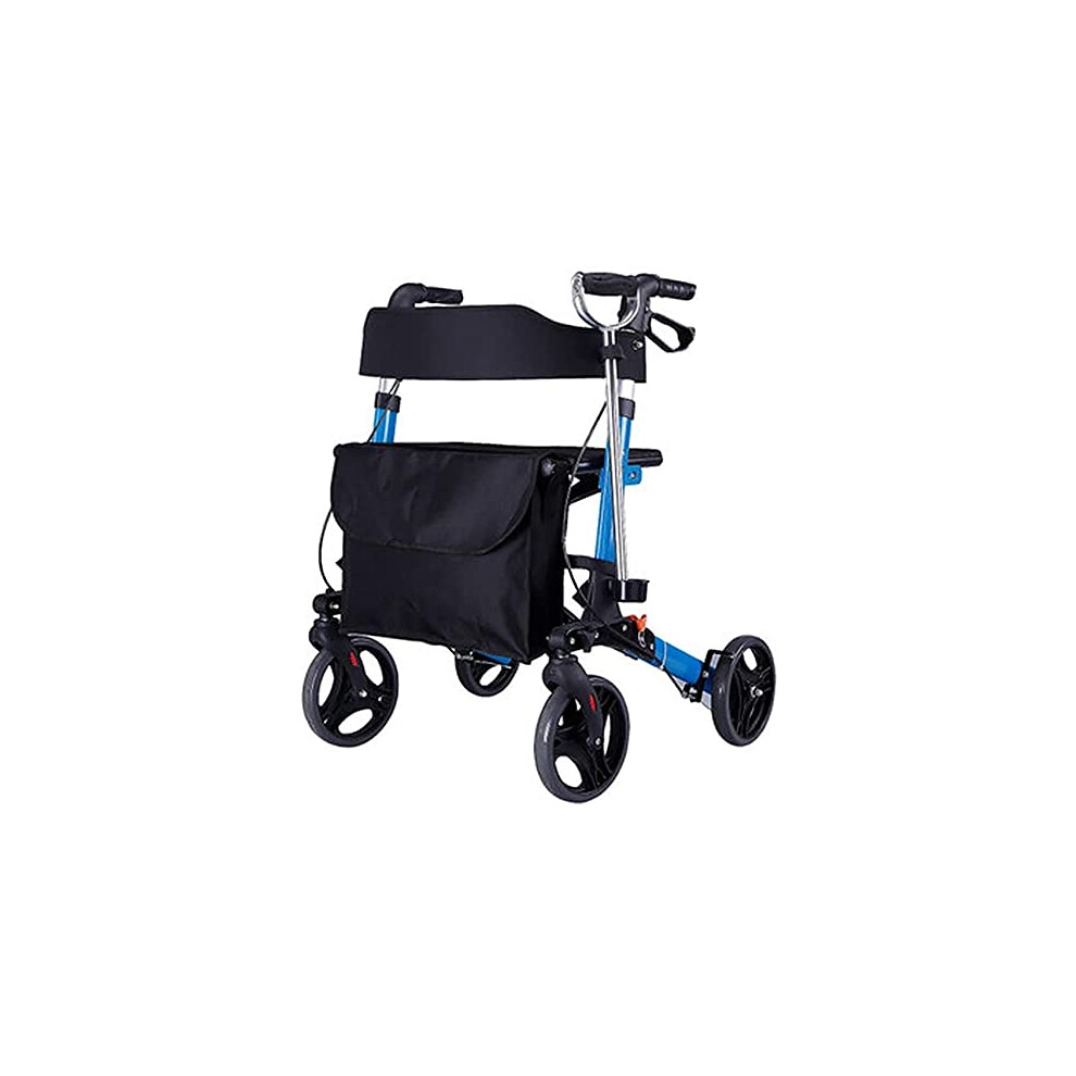 Folding Rollator Walker for Seniors with Seat, Lightweight 4 Wheel Mobility Aid with Storage Bag