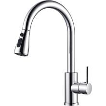 Kitchen Taps Mixer with Pull Out Spray,  360 Swivel 3 Modes Spray Head, Chrome