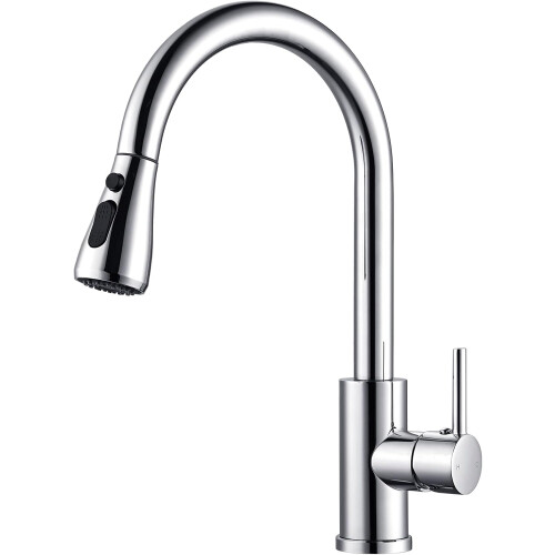Kitchen Taps Mixer with Pull Out Spray,  360 Swivel 3 Modes Spray Head, Chrome