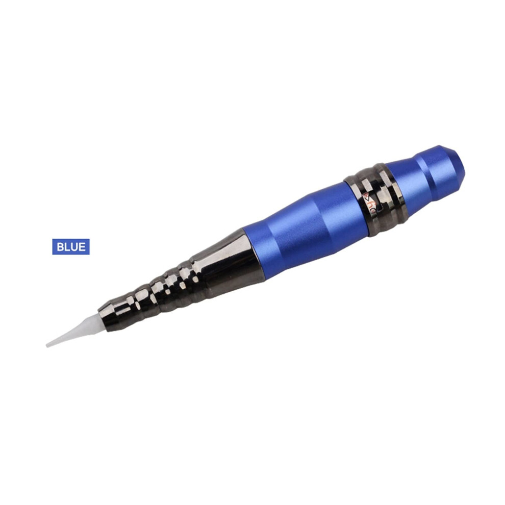 Blue Permanent Makeup Machine Tattoo Pen With Needles, Automatic Depth Control, Low Noise Design