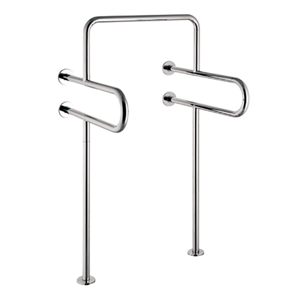 304 Stainless Steel Bathroom Grab Bar with Ergonomic Textured Grip, Wall Mounted Toilet Rail for Elderly and Disabled