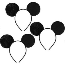 10 Pieces Black Mickey Mouse Ears for Adults/Children Costume Headband Accessories