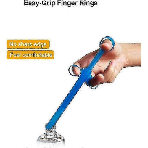 (Blue 2 white) Lube Lubricant Applicator with Smooth Rounded Tip Reusable/Durable/Easy to Clean (2 Pack)-Good 2