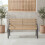 Home Discount 2 Seater Garden Bench Wood Slats Cast Iron 2