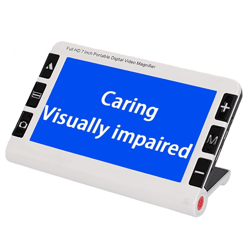 7 Inch Digital Magnifier with 32X Zoom and 19 Color Modes, HDMI USB Output, Rechargeable Reading Aid for Low Vision