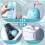 Dinosaur Shaped Toilet Cleaner and Deodorizer Blue 3 Pack, Cute Design Easy Replacement Setup 2