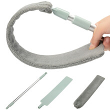 Extendable Microfiber Cleaning Duster with Flexible Bendable Head for Ceiling and Under Furniture (1)