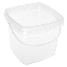 Plastic Water Bucket with Lid and Non‑Slip Handle, Durable Water Storage Container for Household and Cleaning