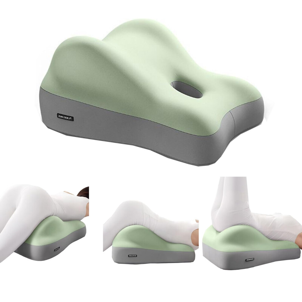 Green Memory Foam Wedge Pillow for Couples, Ergonomic Design for Back Pain Relief and Anti Snoring Support
