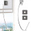 Double Sided Window Cleaner with U Shaped Telescopic Handle, 2 in 1 Sponge Squeegee for  Windows 1