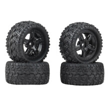 4Pcs Rubber Tires Tyre Wheel P6973 compatible with Remo Hobby Smax 1621 1625 1631 1635 1651 1655 1/16 RC Car Upgrade Parts