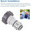 4Pack Type A Pool Hose Adapter for 1.5/1.25 Inch Vacuum Hose, Threaded Connector 4