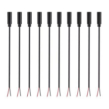 10 pezzi Connettore di ricambio da jack femmina da 3,5 mm a filo scoperto, mono a 2 poli, spina da 1/8 di pollice