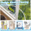 Double Sided Window Cleaner with U Shaped Telescopic Handle, 2 in 1 Sponge Squeegee for  Windows 5