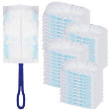 42 Pieces Duster with 1 Handle, Dust Magnet Refill Pack Electrostatic Dust Wiper for Household