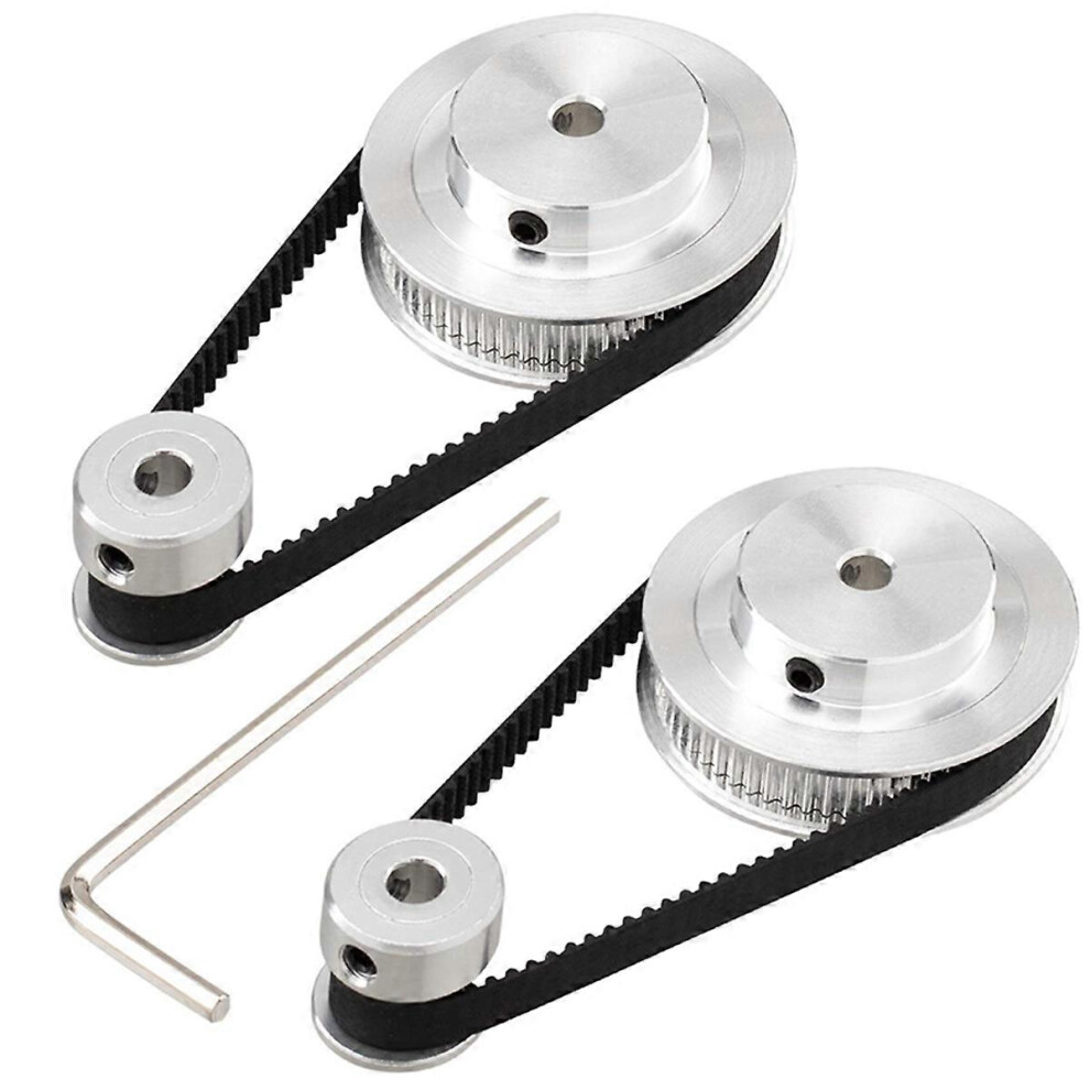 2 Kit Gt2 Synchronous Wheel 20&60 Teeth 5Mm Bore Aluminum Timing Pulley With 2 Pcs 200Mm Width Timing Belt 3737290160417