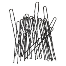 20 stuks 7 cm lange zwarte metalen haarspelden voor het maken van een haarknot, ideaal voor vrouwen.