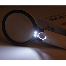 Lighted Magnifying Glass 3X 45X Dual Lens with LED Light for Reading, Coins, Jewelry, Seniors