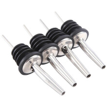4Pcs Stainless Steel Whisky Liquor Wine Bottle Pourer Spout Stopper Dispenser