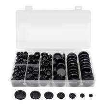 Kit surtido de 188 piezas de arandelas de goma cerradas para cortafuegos, tapones sólidos para orificios cerrados para cables eléctricos.