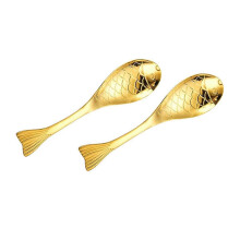 2er-Set Löffel mit Cartoon-Fischmotiv, Mini-Rührlöffel für Kaffee und Küche