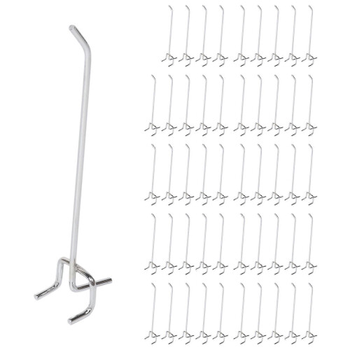 50 τεμάχια μεταλλικά γάντζοι Pegboard 6 ιντσών, ποικιλία οργανωτών αποθήκευσης γκαράζ