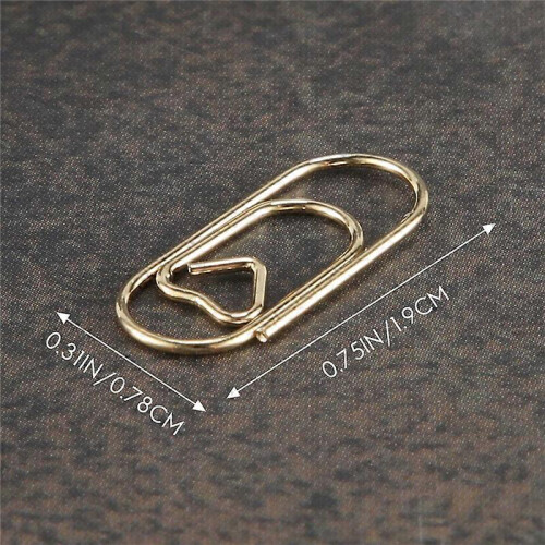 150 mini trombones mignons en forme de cœur pour le bureau