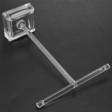 2Pcs Acrylic T-Bar Jewelry Display Stand for Earrings Necklace Bracelet Holder