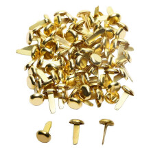 1/2 Inch Brass Paper Fasteners Mini Fasteners for Handicraft Projects DIY Decorative Supplies