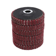 6PCS 4 Inch 240 Grit Red Nylon Fiber Flap Discs with Sandpaper, for Paint Remove & Stainless Steel Processing