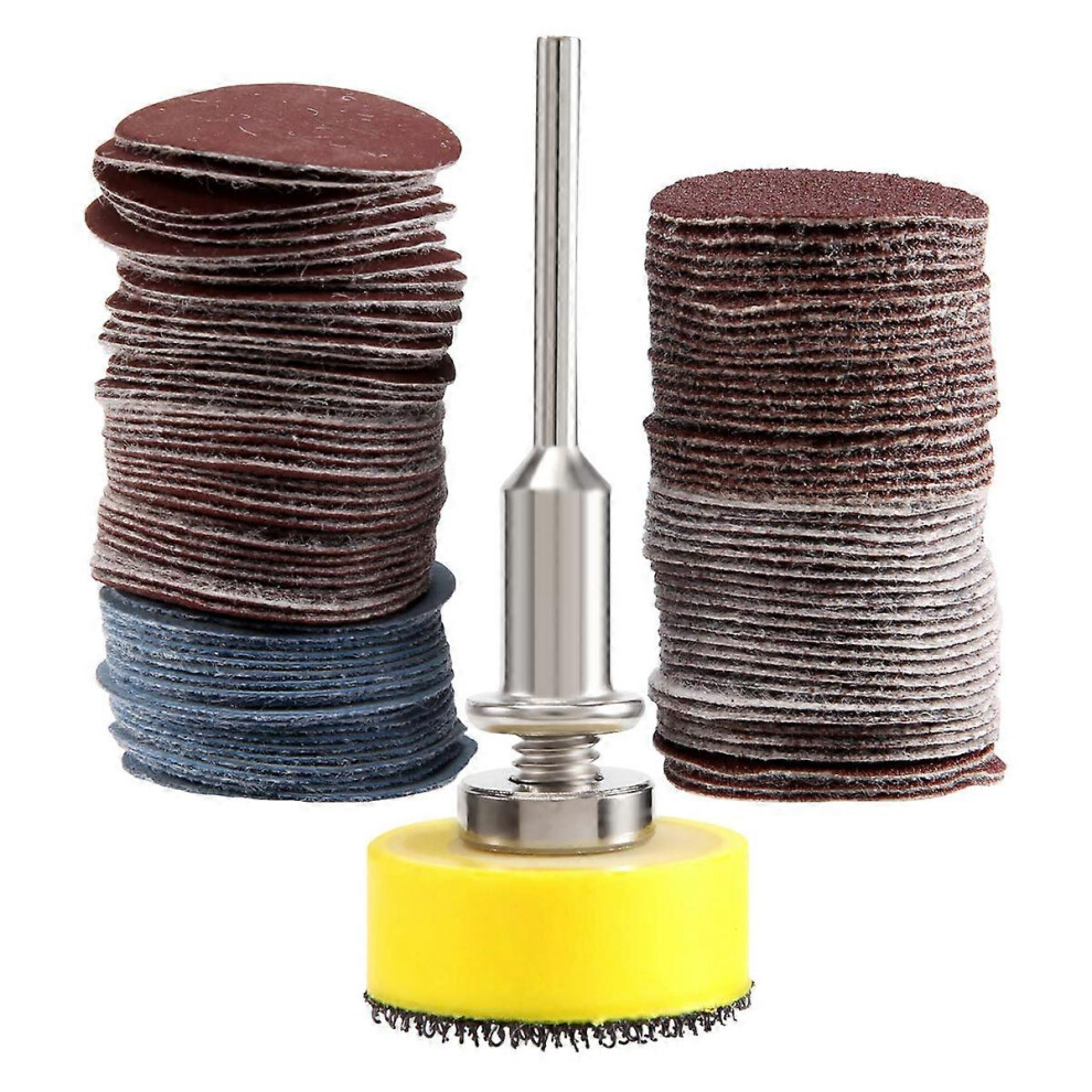 100Pcs 25Mm 1 Inch Sander Disc 100-3000 Grit Sanding Paper With 1 Inch Abrasive Polish Pad Plate 3276509164612