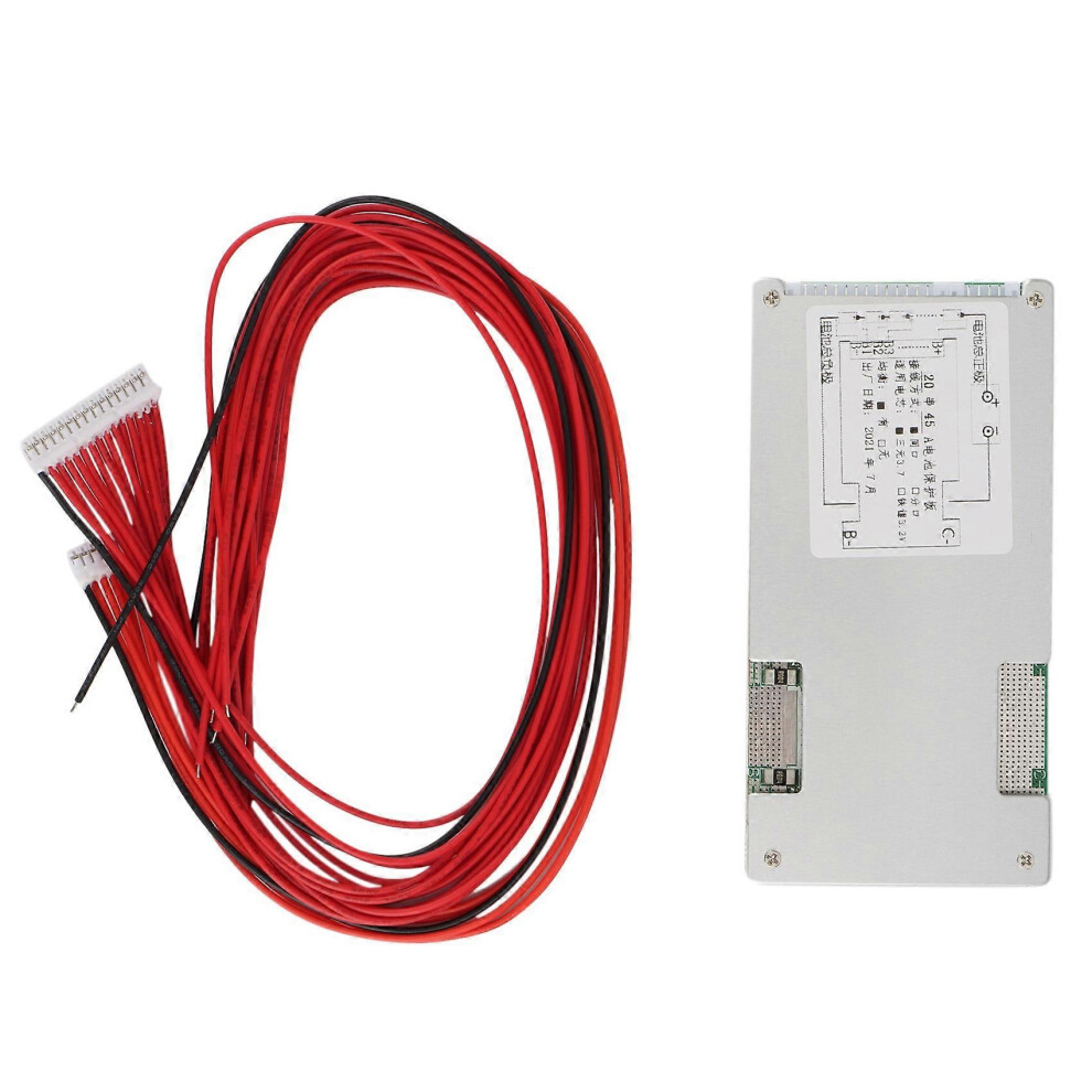 1Pcs 20S 72V 45A Li-Ion Lithium Battery Bms Pcb Circuit Board Power Protection Board, Compatible With Scooter Ebike 3684037595745