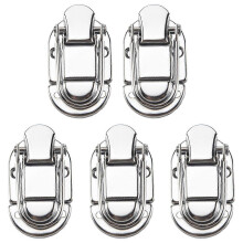 5 pezzi di chiusura a chiavistello in nichel con nodo per valigie, chitarre, strumenti musicali, trolley e custodie.