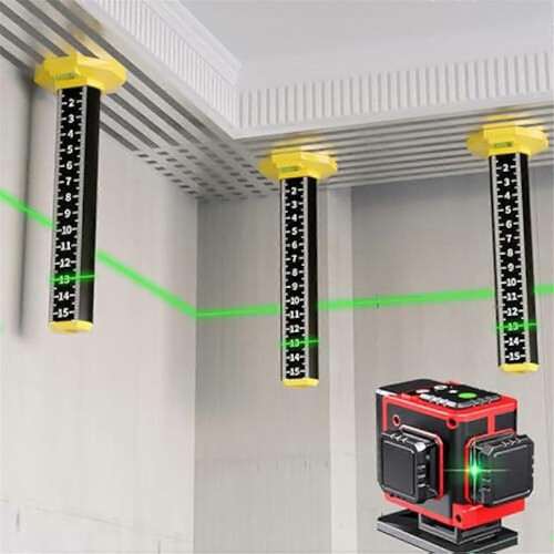 6pcs Ceiling and Floor Tile Height Ruler, Drop Ceiling Installation Tools, Magnetic Base Laser Target 2