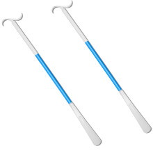 2Pack Long Handled Dressing Stick for Disabled Persons with Builtin Shoe Horn, Lightweight Durable Design