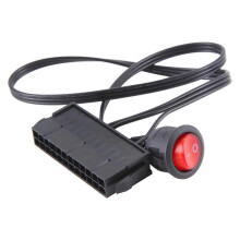 Cable de alimentación ATX hembra de 50 cm y 24 pines con conectores de cobre y estaño, puente de prueba para fuente de alimentación de PC.