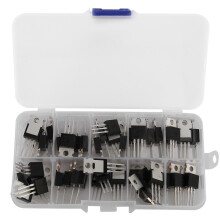 Assortimentskit met 50 stuks MOSFET-transistoren uit de IRF-serie, bestaande uit 10 typen, waaronder IRFZ44/510/520/530/540/640/740.