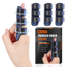 Adjustable Aluminum Finger Splint 3 Pack for Arthritis Pain Relief and Trigger Finger Support